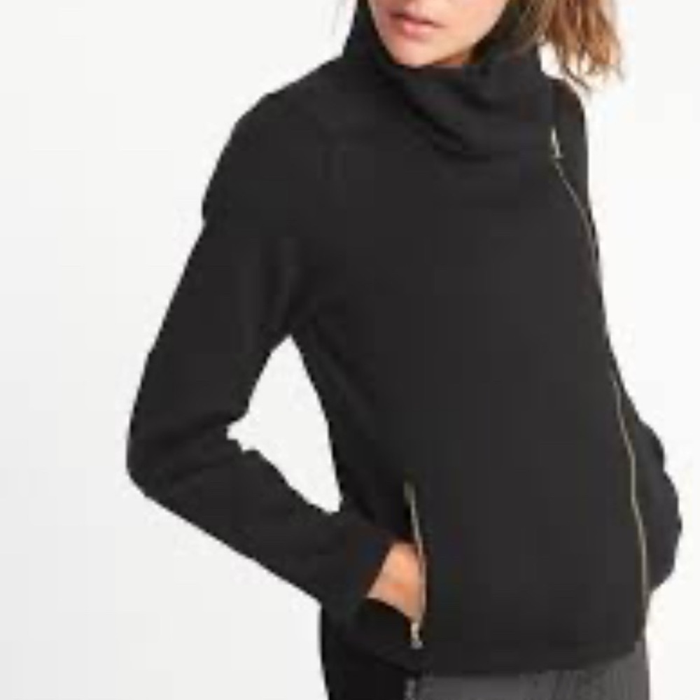 Gap‎ Asymmetric Dark Navy Full Zip Knit Long Sleeve Sweater XS